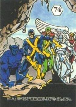 1987 Comic Images Marvel's Magic Moments Stickers #74 Original X-Men Front