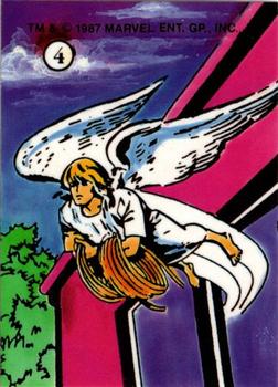 1987 Comic Images History of the X-Men Stickers #4 Angel Front