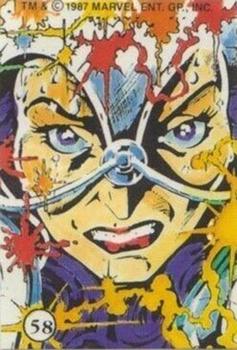 1987 Comic Images History of the X-Men Stickers #58 Psylocke Front