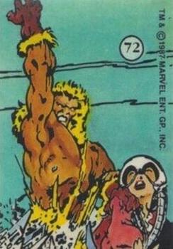 1987 Comic Images History of the X-Men Stickers #72 Sabretooth / Psylocke Front