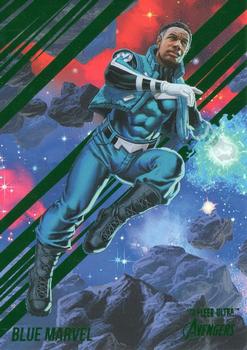 2022 Fleer Ultra Marvel Avengers - Green Foil #15 Blue Marvel Front