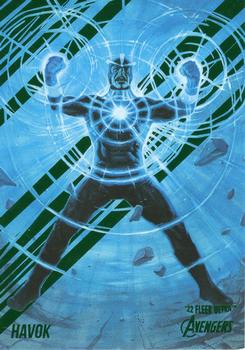 2022 Fleer Ultra Marvel Avengers - Green Foil #26 Havok Front