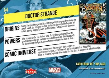 2022 Fleer Ultra Marvel Avengers - Green Foil #54 Doctor Strange Back