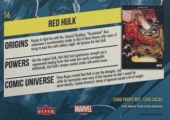 2022 Fleer Ultra Marvel Avengers - Green Foil #56 Red Hulk Back