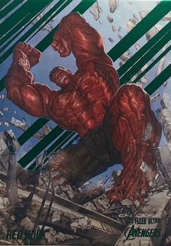 2022 Fleer Ultra Marvel Avengers - Green Foil #56 Red Hulk Front