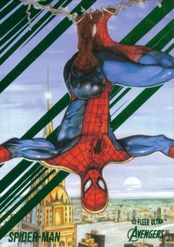 2022 Fleer Ultra Marvel Avengers - Green Foil #69 Spider-Man Front