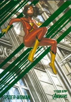 2022 Fleer Ultra Marvel Avengers - Green Foil #70 Spider-Woman Front
