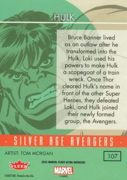 2022 Fleer Ultra Marvel Avengers - Green Foil #107 Hulk Back