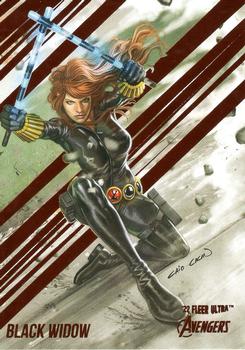 2022 Fleer Ultra Marvel Avengers - Orange Foil #8 Black Widow Front