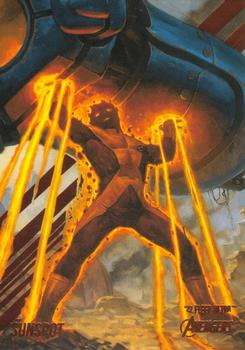 2022 Fleer Ultra Marvel Avengers - Orange Foil #74 Sunspot Front