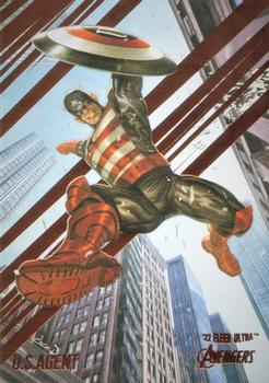 2022 Fleer Ultra Marvel Avengers - Orange Foil #81 U.S. Agent Front