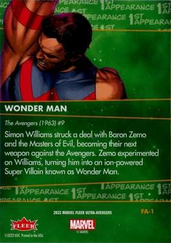 2022 Fleer Ultra Marvel Avengers - 1st Appearances #FA-1 Wonder Man Back