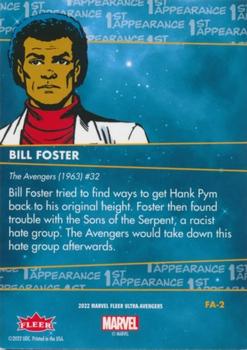 2022 Fleer Ultra Marvel Avengers - 1st Appearances #FA-2 Bill Foster Back