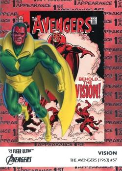 2022 Fleer Ultra Marvel Avengers - 1st Appearances #FA-5 Vision Front