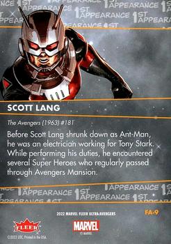 2022 Fleer Ultra Marvel Avengers - 1st Appearances #FA-9 Scott Lang Back