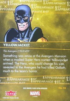 2022 Fleer Ultra Marvel Avengers - 1st Appearances #FA-10 Yellowjacket Back