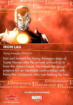 2022 Fleer Ultra Marvel Avengers - 1st Appearances Green Foil #FA-12 Iron Lad Back