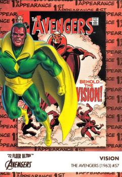 2022 Fleer Ultra Marvel Avengers - 1st Appearances Orange Foil #FA-5 Vision Front