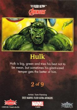 2022 Fleer Ultra Marvel Avengers - 3x3 Puzzle #2 Hulk Back