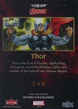 2022 Fleer Ultra Marvel Avengers - 3x3 Puzzle #3 Thor Back