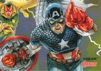 2022 Fleer Ultra Marvel Avengers - 3x3 Puzzle #9 Captain America / Vision Front