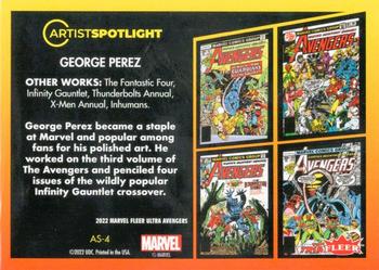 2022 Fleer Ultra Marvel Avengers - Artist Spotlight #AS-4 George Perez Back
