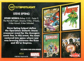 2022 Fleer Ultra Marvel Avengers - Artist Spotlight #AS-6 Steve Epting Back