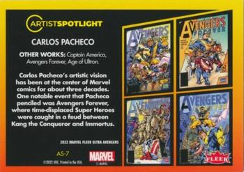 2022 Fleer Ultra Marvel Avengers - Artist Spotlight #AS-7 Carlos Pacheco Back