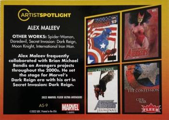 2022 Fleer Ultra Marvel Avengers - Artist Spotlight #AS-9 Alex Maleev Back