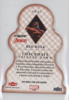 2022 Fleer Ultra Marvel Avengers - Checkmate #CP-21 Red Hulk Back