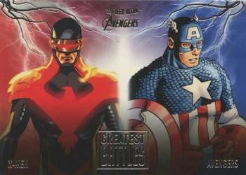 2022 Fleer Ultra Marvel Avengers - Greatest Battles #EB-8 Avengers V X-Men Front