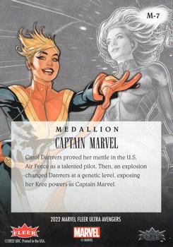 2022 Fleer Ultra Marvel Avengers - Medallions #M-7 Captain Marvel Back