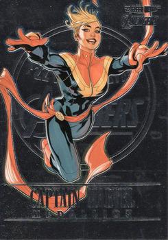 2022 Fleer Ultra Marvel Avengers - Medallions #M-7 Captain Marvel Front