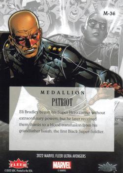 2022 Fleer Ultra Marvel Avengers - Medallions #M-36 Patriot Back