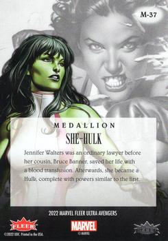 2022 Fleer Ultra Marvel Avengers - Medallions #M-37 She-Hulk Back