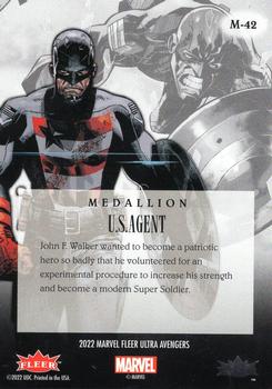 2022 Fleer Ultra Marvel Avengers - Medallions #M-42 U.S. Agent Back