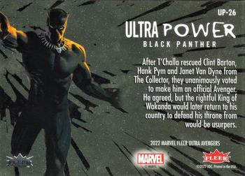 2022 Fleer Ultra Marvel Avengers - Ultra Power #UP-26 Black Panther Back