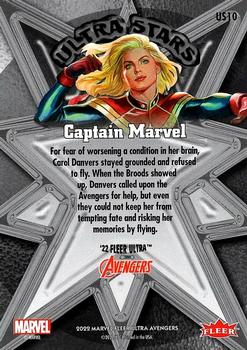 2022 Fleer Ultra Marvel Avengers - Ultra Stars #US10 Captain Marvel Back