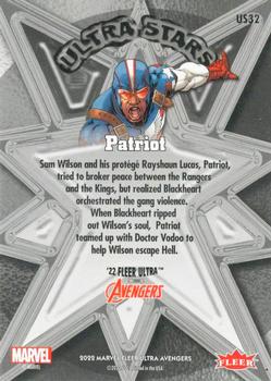 2022 Fleer Ultra Marvel Avengers - Ultra Stars #US32 Patriot Back