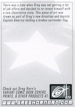 2022 Greg Horn Art (Series 1) #024 Captain America Back