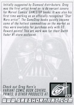 2022 Greg Horn Art (Series 1) #025 Darth Vader Back