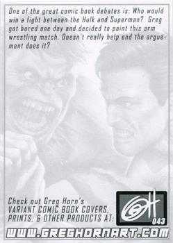 2022 Greg Horn Art (Series 1) #043 Hulk VS Superman Back