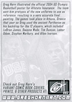 2022 Greg Horn Art (Series 1) #082 Olympic Basketball Back