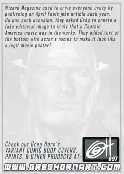 2022 Greg Horn Art (Series 1) #097 Captain America Back