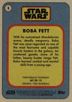2023 Topps Throwback Thursday Star Wars #5 Boba Fett Back