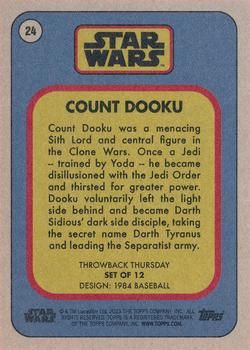 2023 Topps Throwback Thursday Star Wars #24 Count Dooku Back