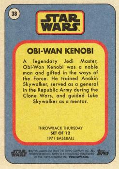 2023 Topps Throwback Thursday Star Wars #38 Obi-Wan Kenobi Back