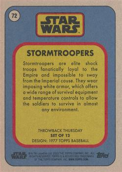 2023 Topps Throwback Thursday Star Wars #72 Stormtroopers Back