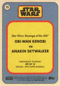 2023 Topps Throwback Thursday Star Wars #73 Anakin Skywalker vs Obi-Wan Kenobi Back