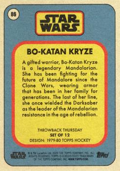 2023 Topps Throwback Thursday Star Wars #86 Bo-Katan Kryze Back